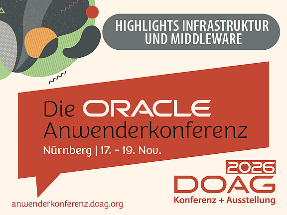Konferenz-Artwork der DOAG 2026 Konferenz + Ausstellung